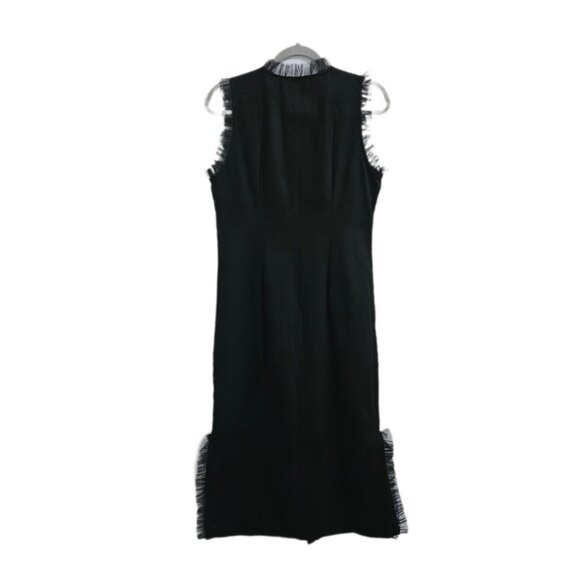 Ghospell Nessa Ruffle Midi Maxi Dress Wednesday Addams Black M - Picture 8 of 13
